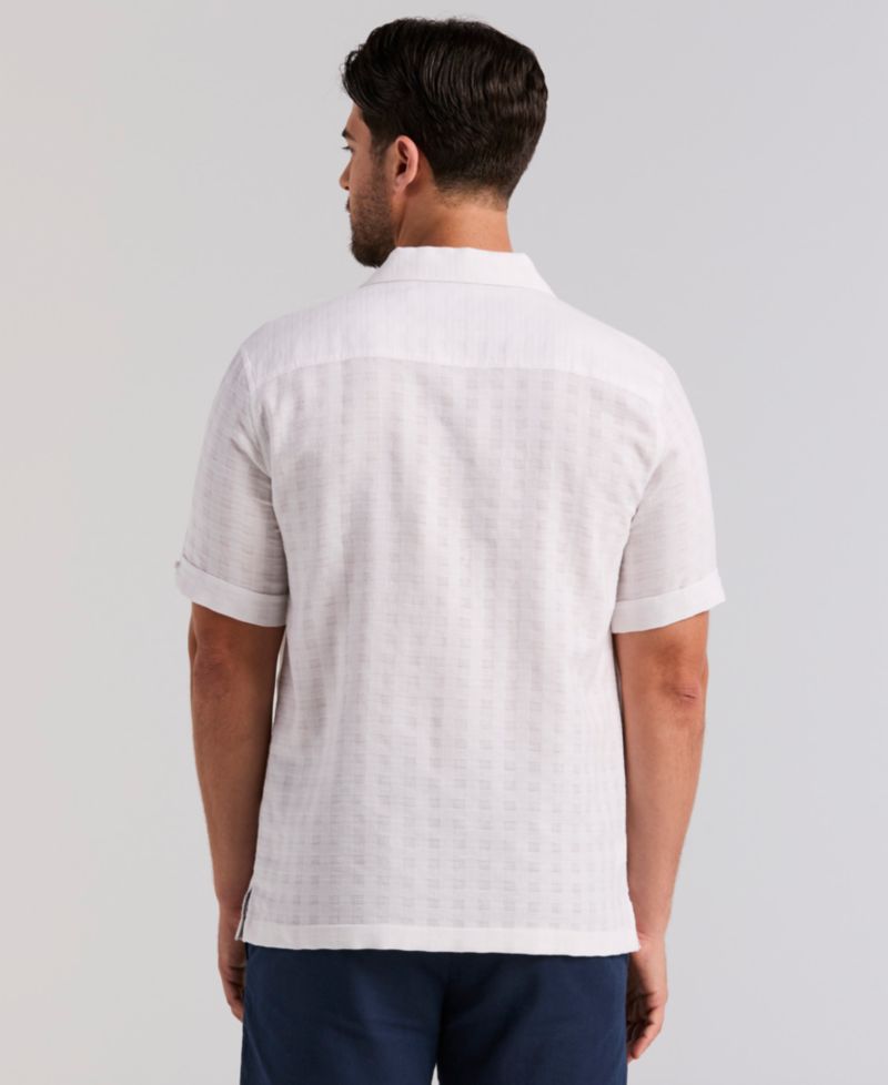 Men's Cotton Blend Embroidered Shirt