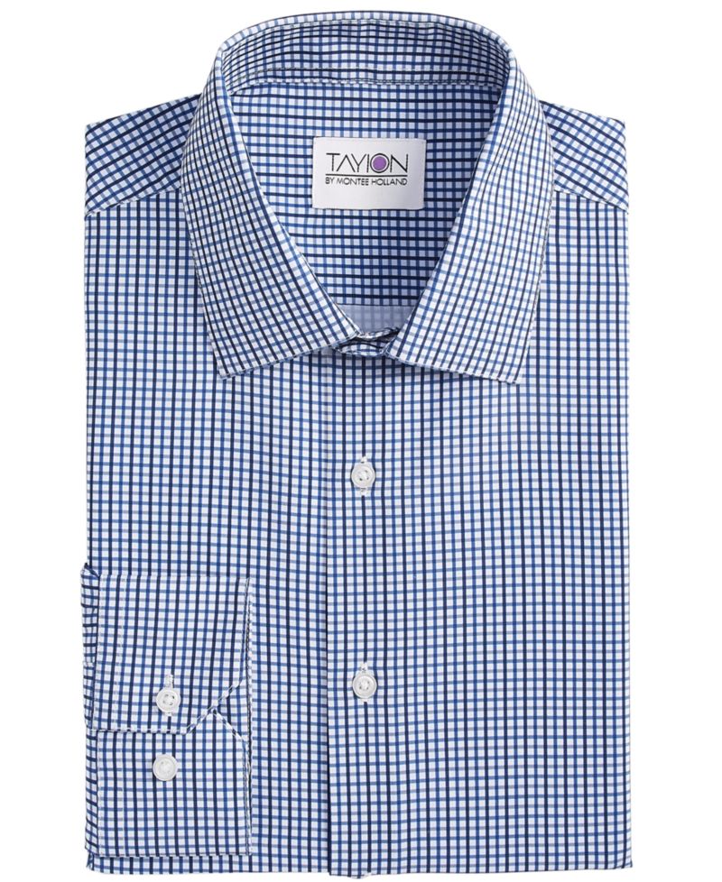 Men's Slim-Fit Check Dress Shirt