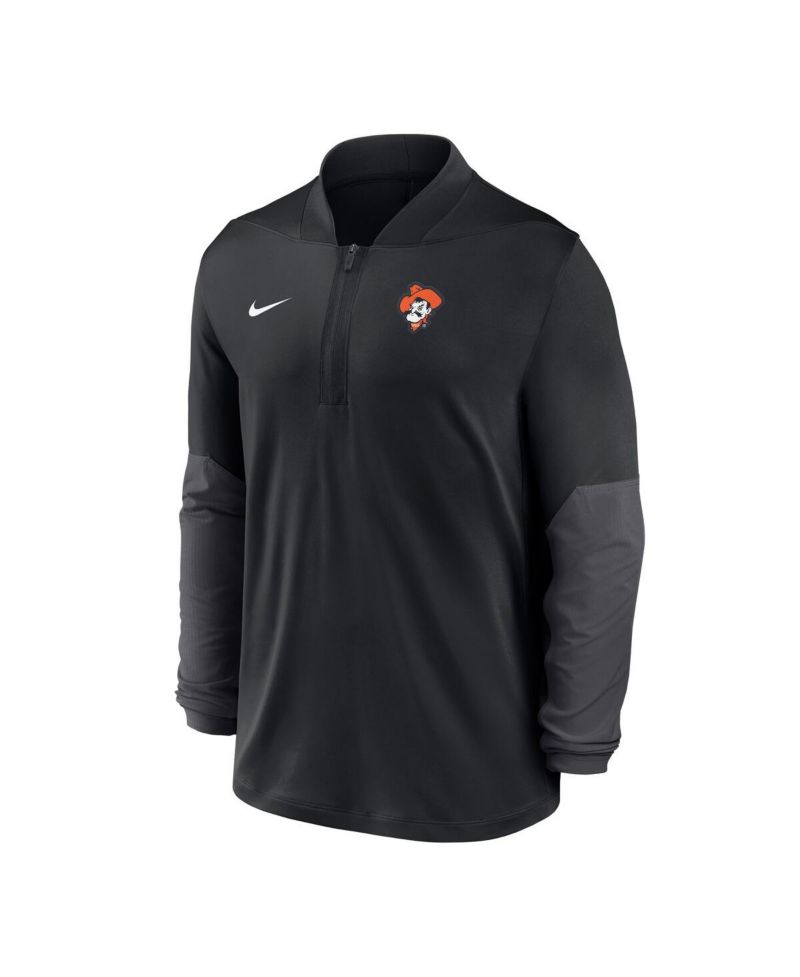 Men's Black Oklahoma State Cowboys Dri-FIT Half-Zip Pullover Sweatshirt