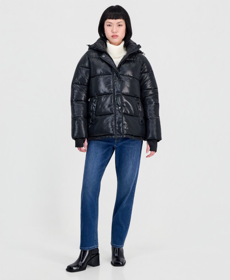 Women's Hooded Short Quilted Puffer Coat