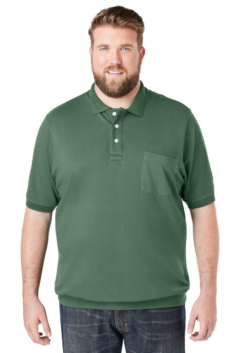 Men's No Tuck Pocket Shrink-Less Cotton Polo Shirt