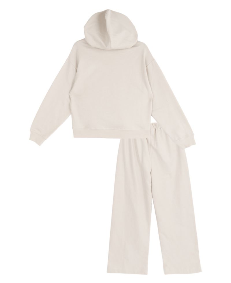 Girls' 7-12 Long-Sleeve Gray Star Hoodie and Pants, 2-Piece set