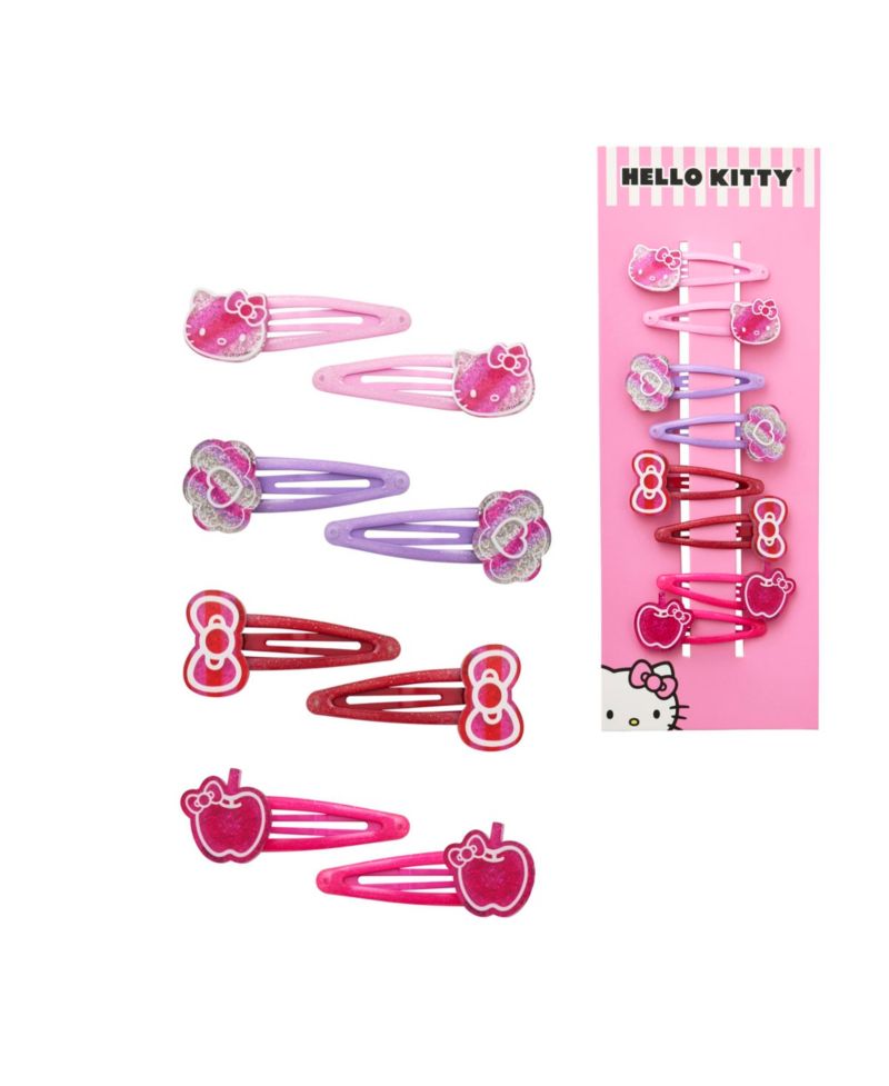 Hair Clips 8-Piece Set Official License, Snap Back Clips for Hair, Sanrio Gift