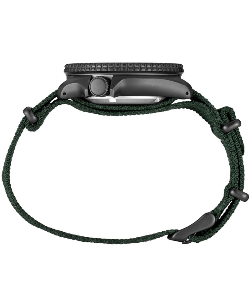 Men's Automatic 5 Sports Green Nylon Strap Watch 42.5mm