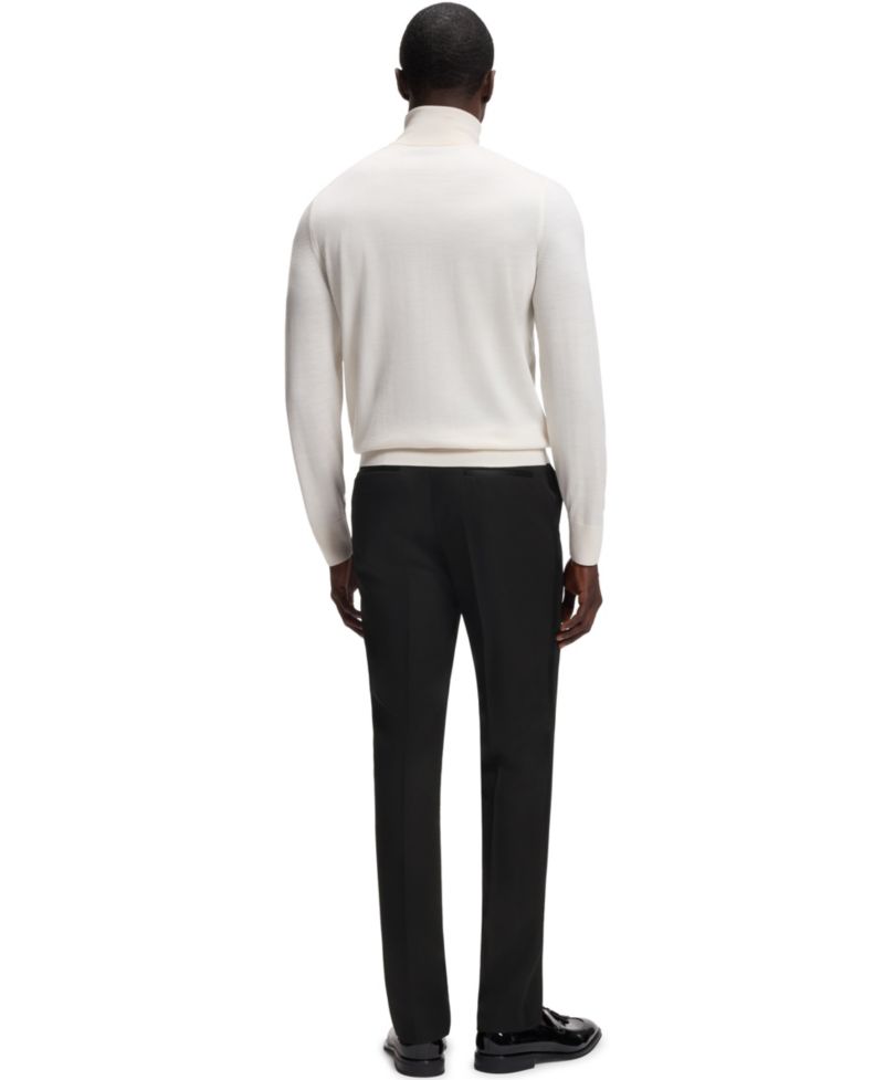 BOSS by Men's Wool Slim-Fit Tuxedo Pants