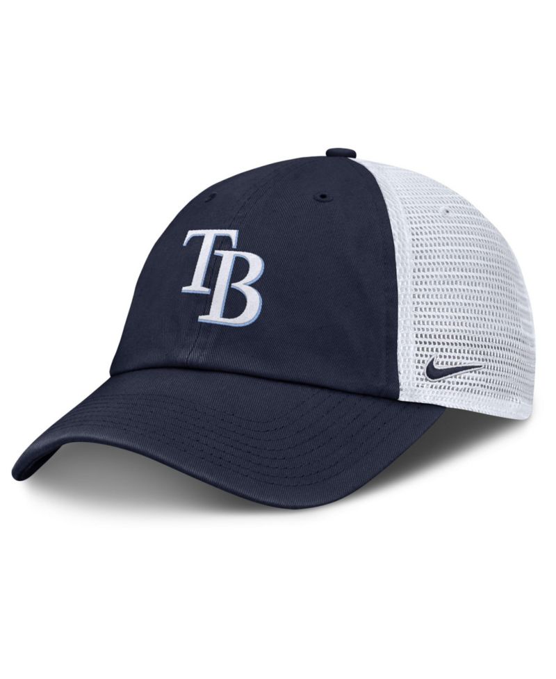 Men's Navy/White Tampa Bay Rays Club Trucker Adjustable Hat
