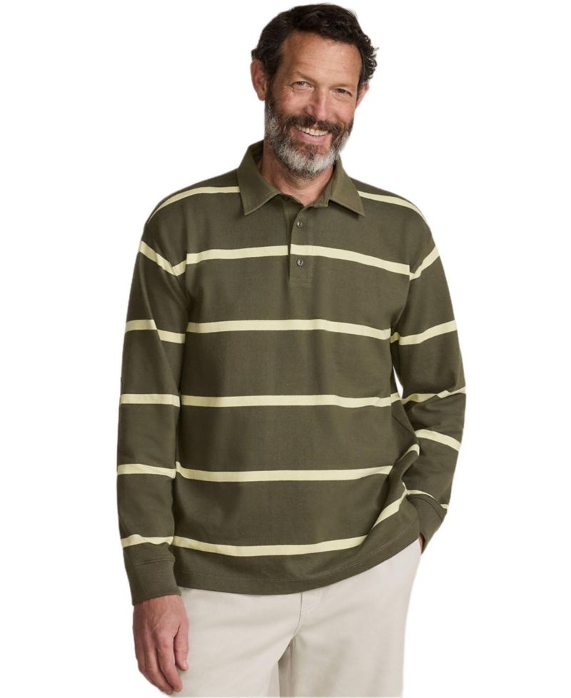 Men's Long Sleeve Rugged Rugby Polo