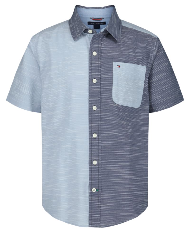 Boys' 2T-7 Textured Party Short-Sleeve Woven Shirt