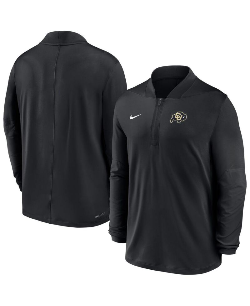 Men's Black Colorado Buffaloes Dri-FIT Half-Zip Pullover Hoodie