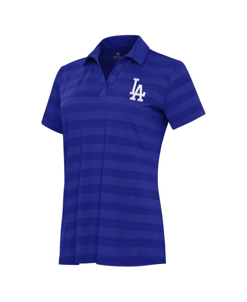 Women's Royal Los Angeles Dodgers Patch Tunnel Polo Shirt