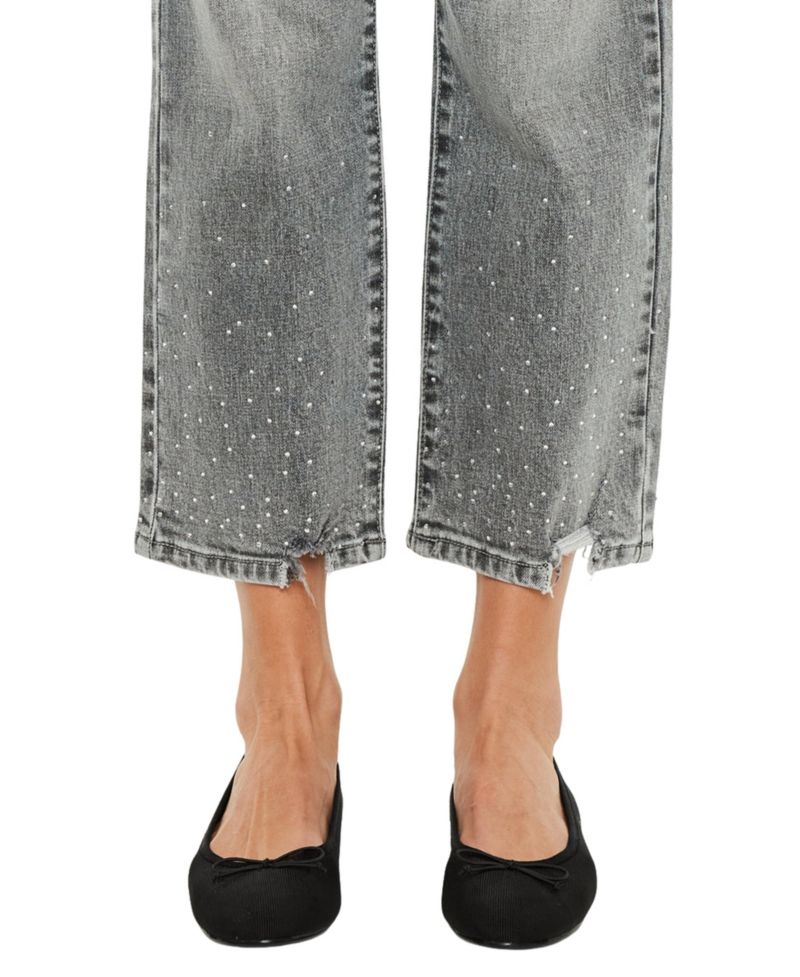 Women's Chai Mid-Rise Cropped Straight Jeans