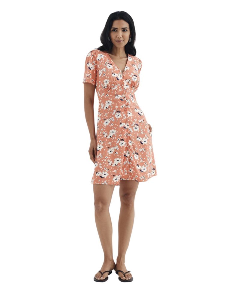 Women's Orlagh V-Neck Short-Sleeve Floral-Print Dress