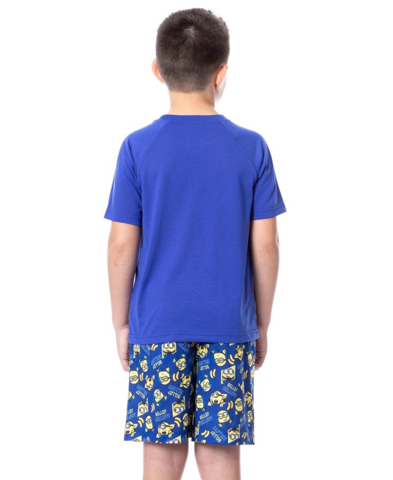 Boys' Minions Bello? Raglan 2-Piece Kids Pajama Short Set