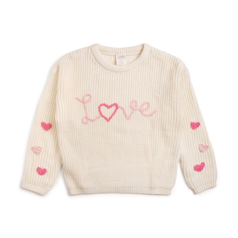 Big Girls Ditsy Love Valentine's Day Knit Sweater