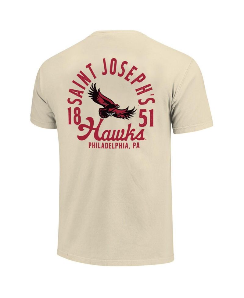 Men's Cream Saint Joseph's Hawks Comfort Colors Mascot Overlay T-Shirt