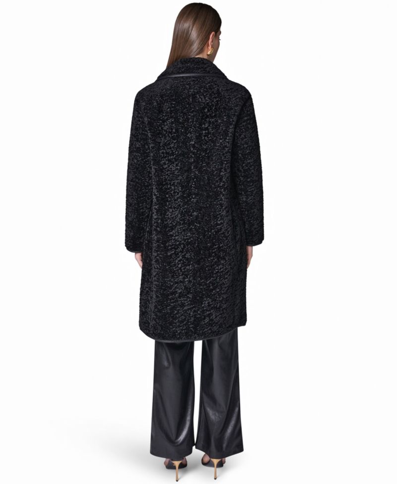 Women's Textured Faux Fur Coat