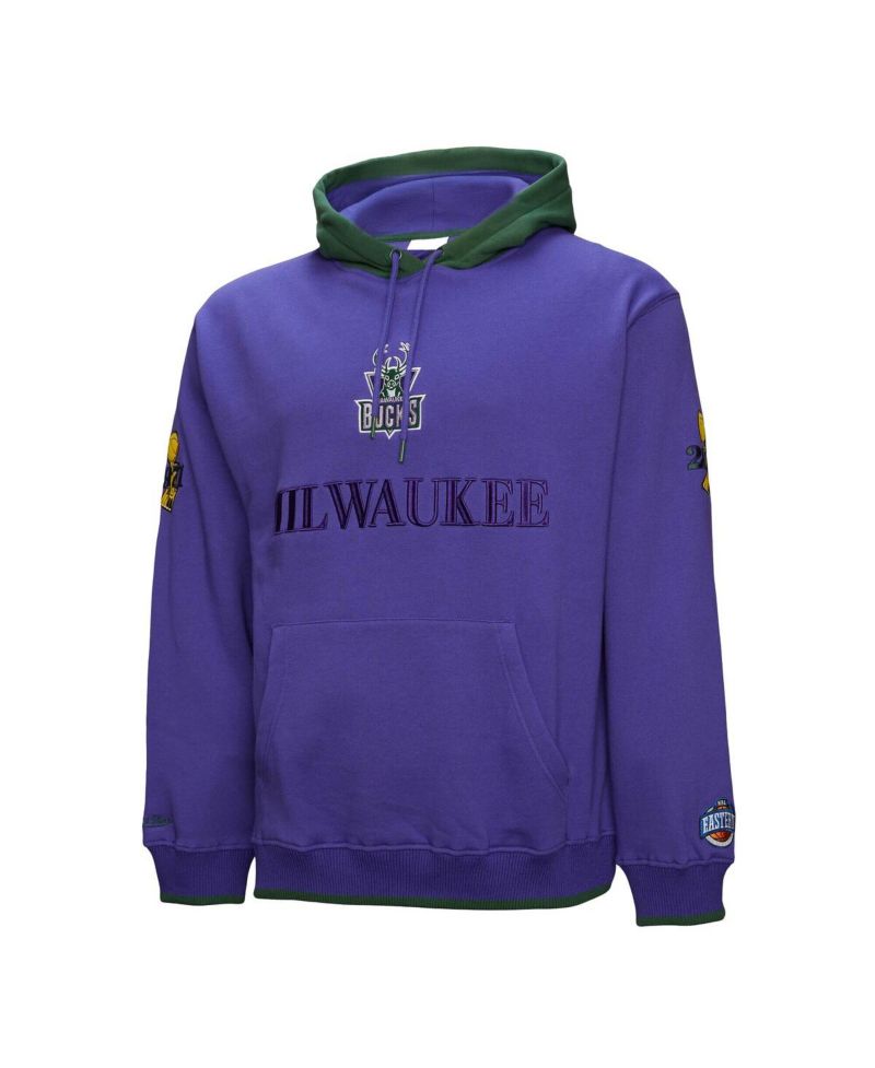 Men's Purple Milwaukee Bucks Hardwood Classics Team OG 3.0 Pullover Hoodie