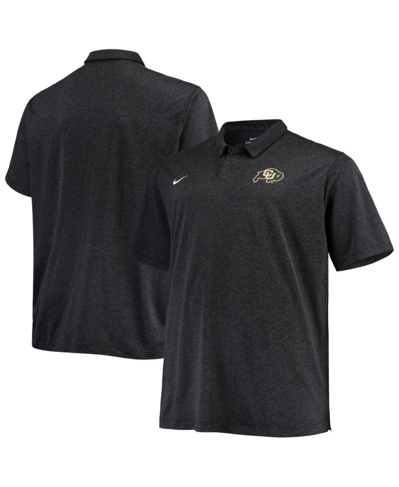 Men's Heathered Black Colorado Buffaloes Big and Tall Performance Polo Shirt