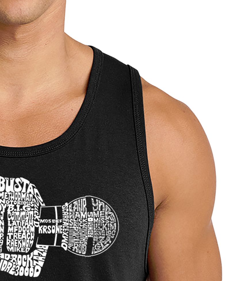 Men's Microphone Design Graphic Tank Top