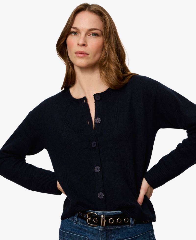 Petite Semi-Cropped Crewneck Sweater