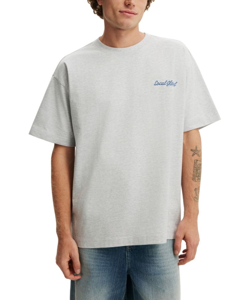 Men's Graphic Heavyweight Box Fit Text T-Shirt