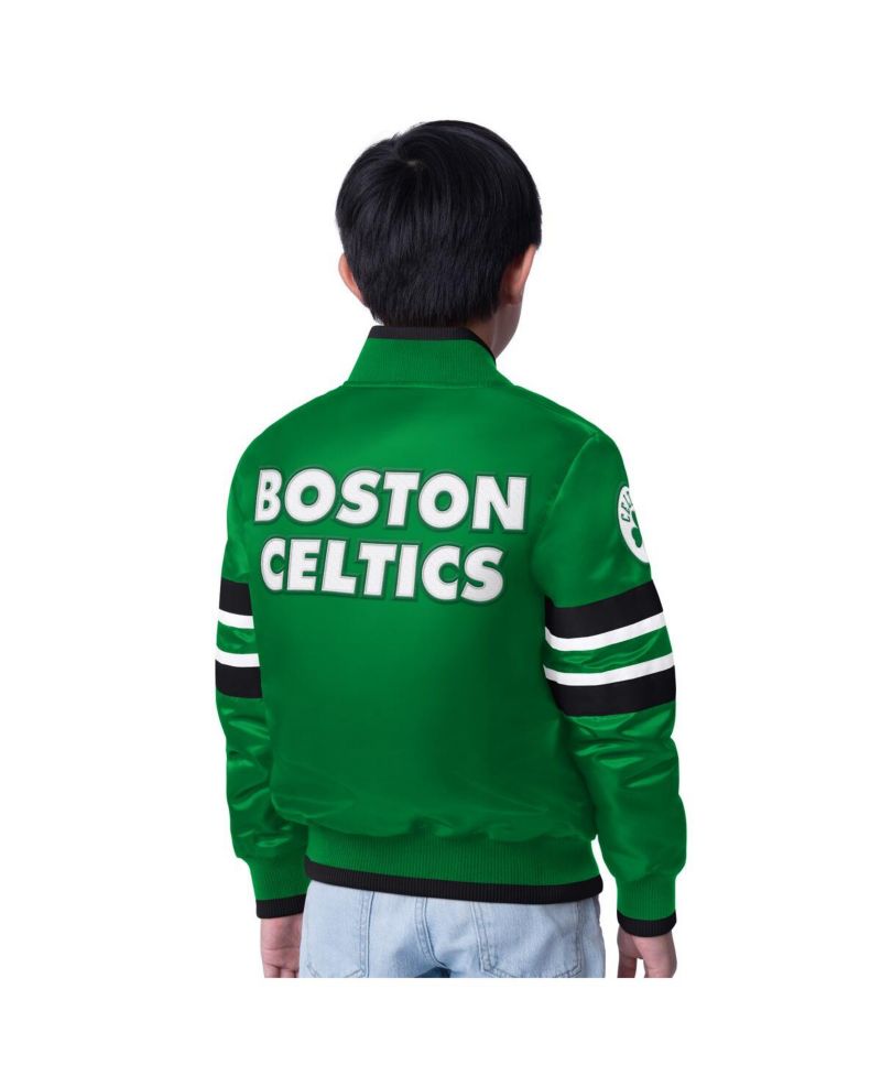 Big Boys and Girls Kelly Green Boston Celtics Scout Varsity Full-Snap Jacket