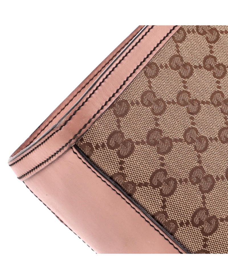 Large Emily Chain Flap Shoulder Bag GG Canvas and Leather
