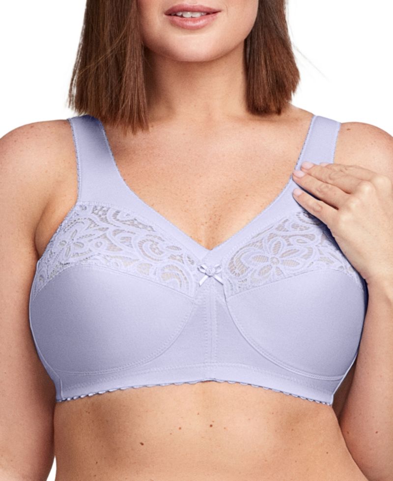 Women's Full Figure Plus Size MagicLift Cotton Wirefree Support Bra 1001