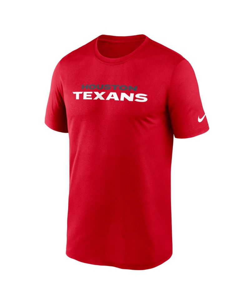 Men's Red Houston Texans Primetime Legend Wordmark Performance T-Shirt