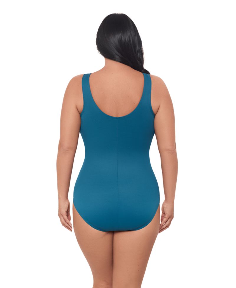 Women's Plus Must Haves Oceanus Tummy Control One-Piece Swimsuit