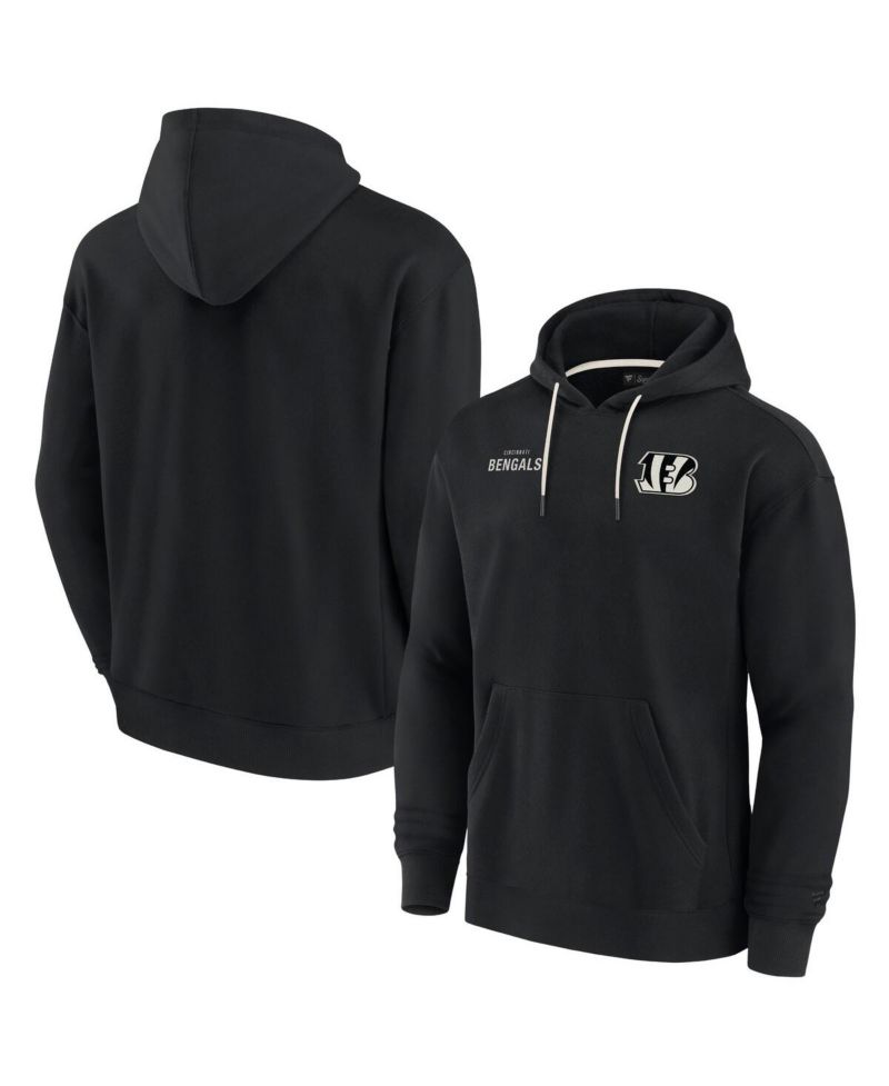 Men's and Women's Black Cincinnati Bengals Super Soft Fleece Pullover Hoodie