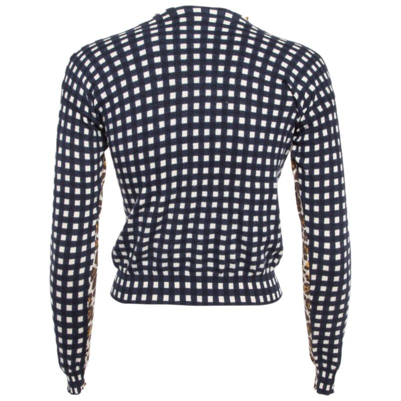 Women's Multicolor Printed High Neck Knit Top