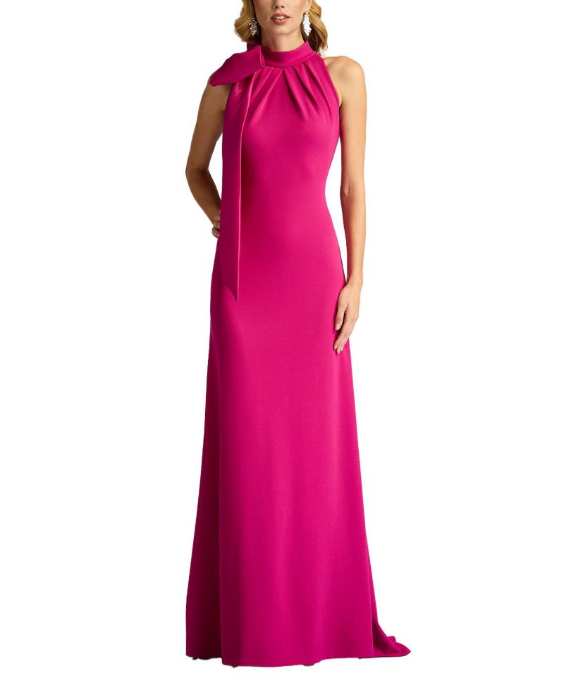 Women's Sims Taffeta Shoulder Bow Halter Gown