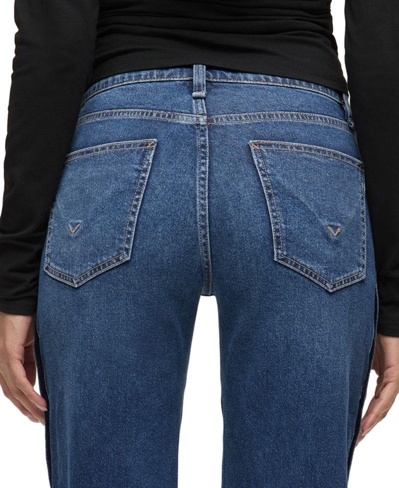 Women's Rosie High-Waisted Side-Snap Wide-Leg Jeans