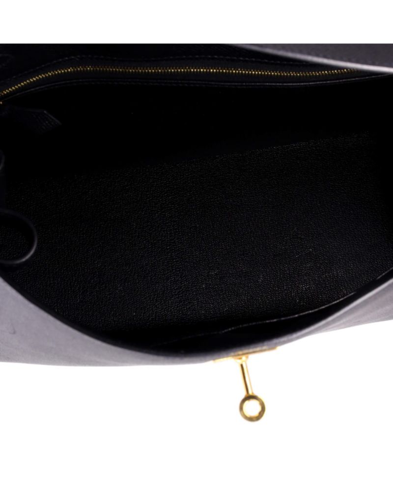 Kelly 32 Handbag Black Epsom with Gold Hardware