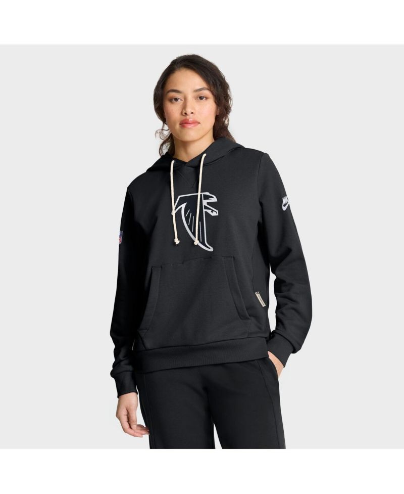 Women's Black Atlanta Falcons Throwback Sideline Standard Issue Dri-FIT Hoodie