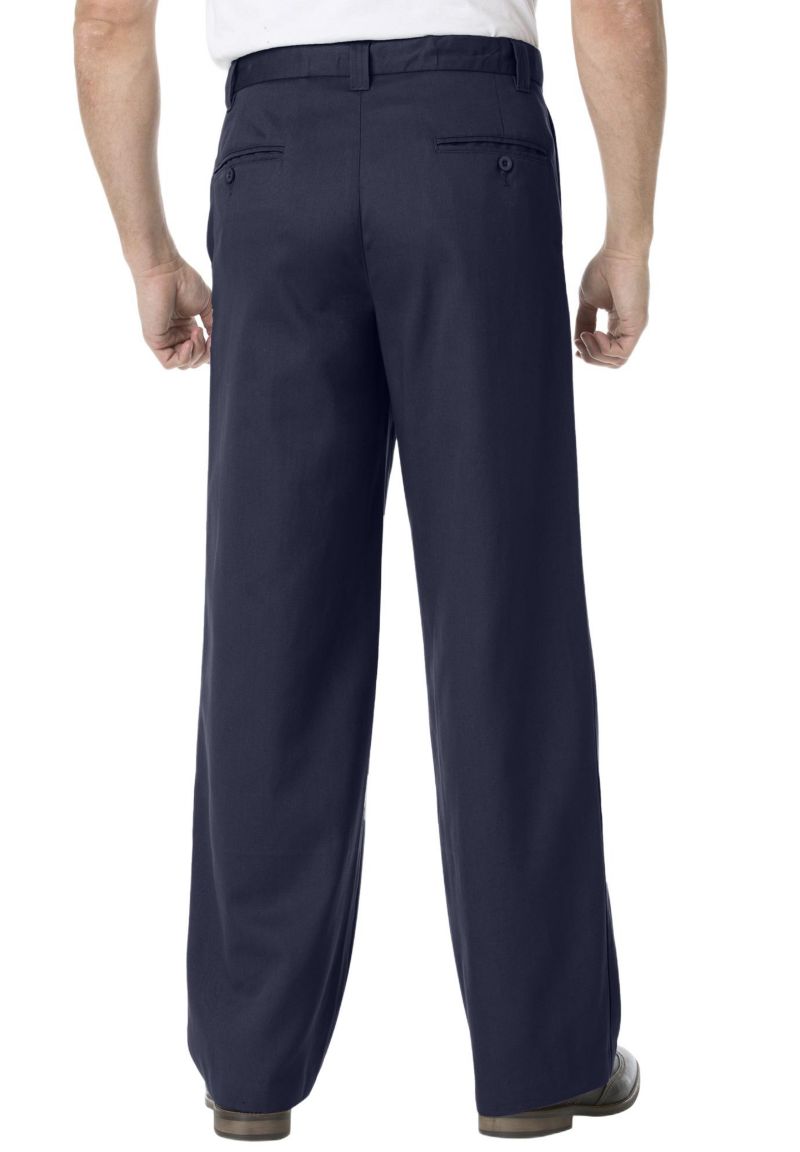 Men's Wide Leg Wrinkle Free Expandable Waist Pant