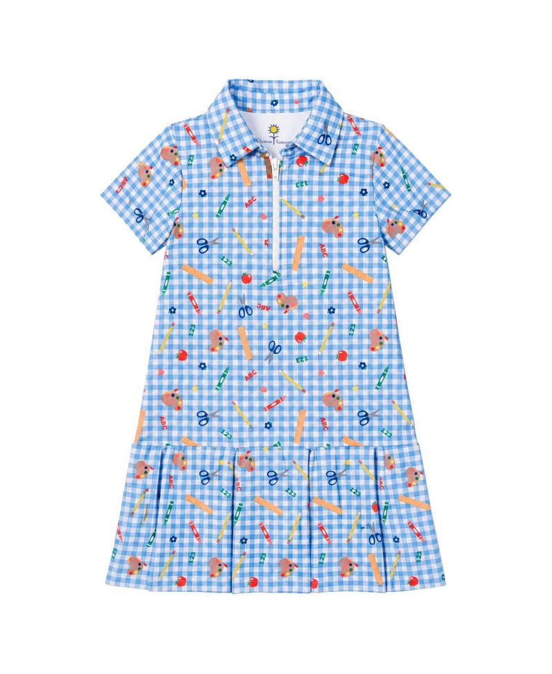 Toddler Girls 2T - 8 School Print Performance Knit Dress