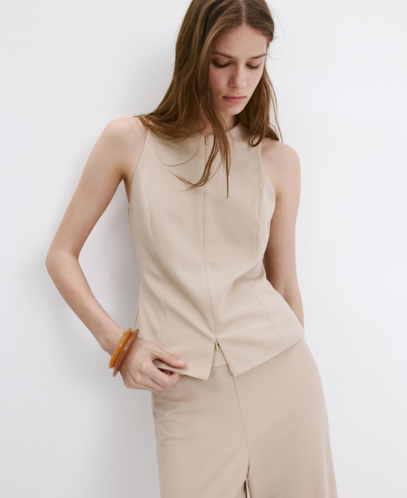 Women's Zipper Fitted Vest