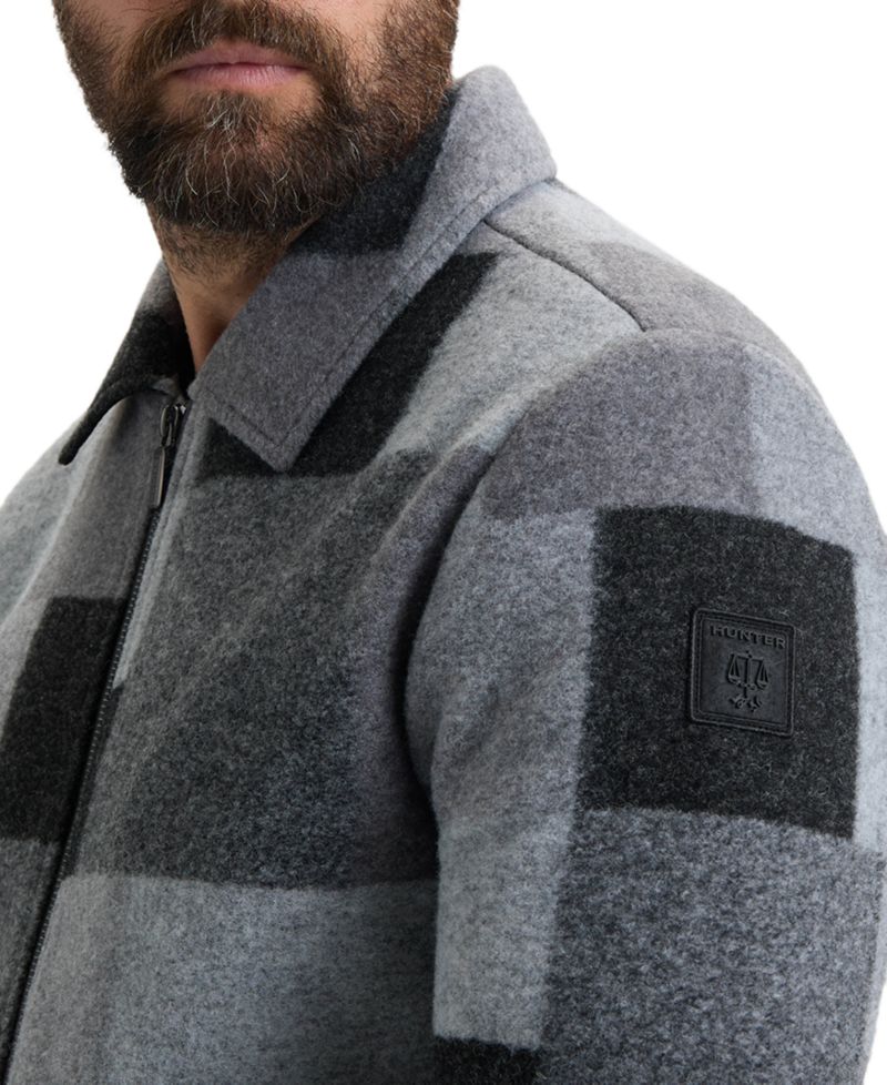 Men's Elias Boiled Wool Zip-Up Regular-Fit Jacket