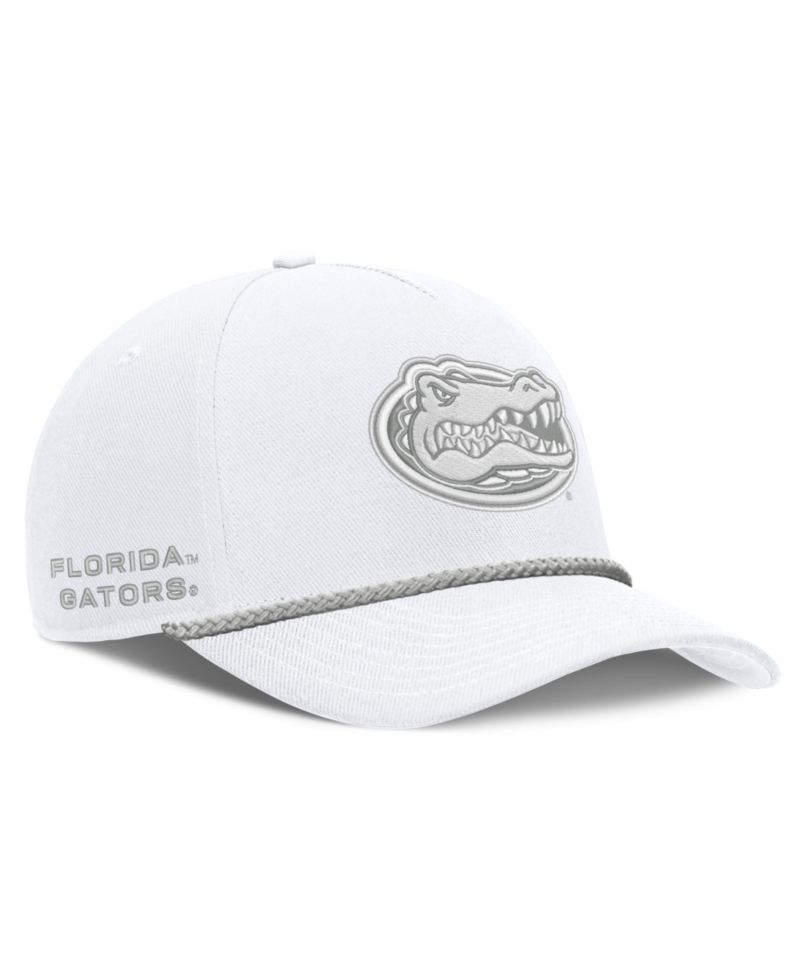 Men's and Women's White Florida Gators Rope Rise Adjustable Hat