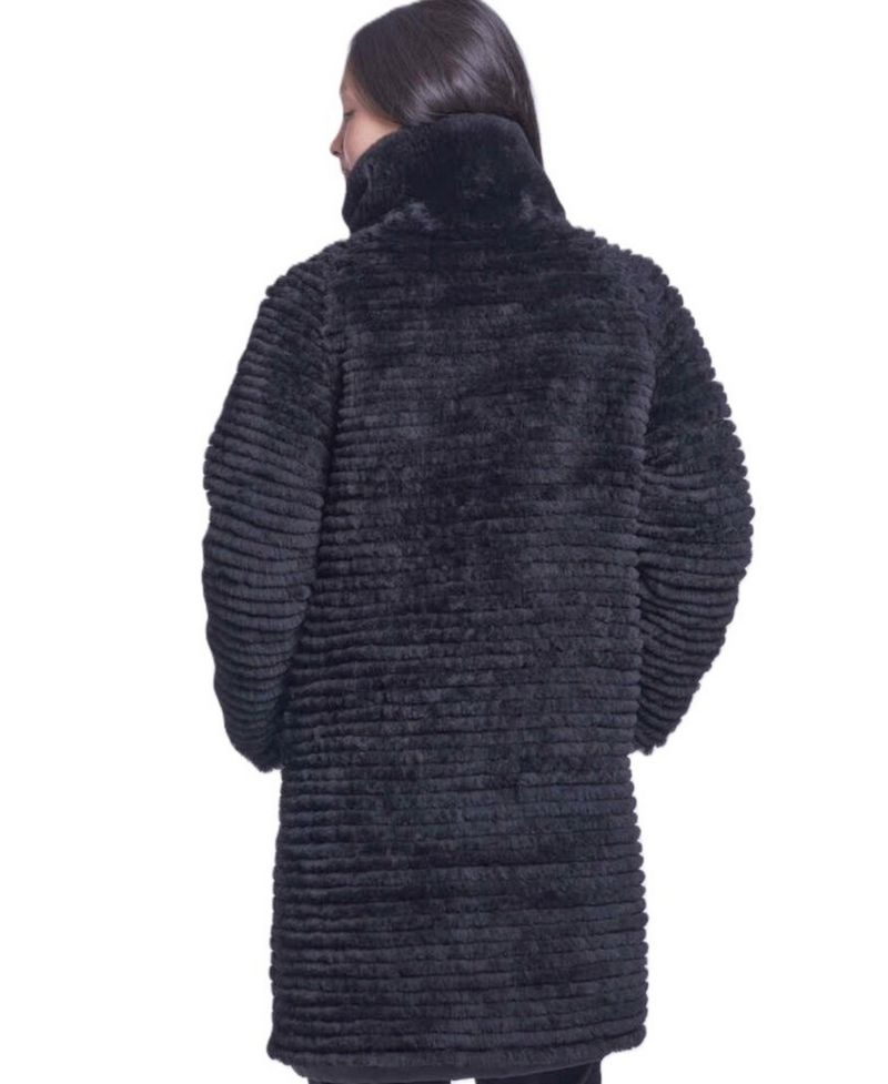 Women's Water-Resistant Reversible Shearling Coat