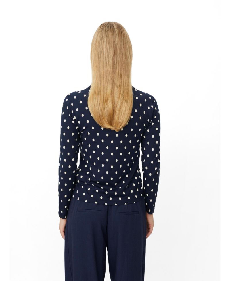 Women's Maiviona Long-Sleeve Collared Polka-Dot Shirt