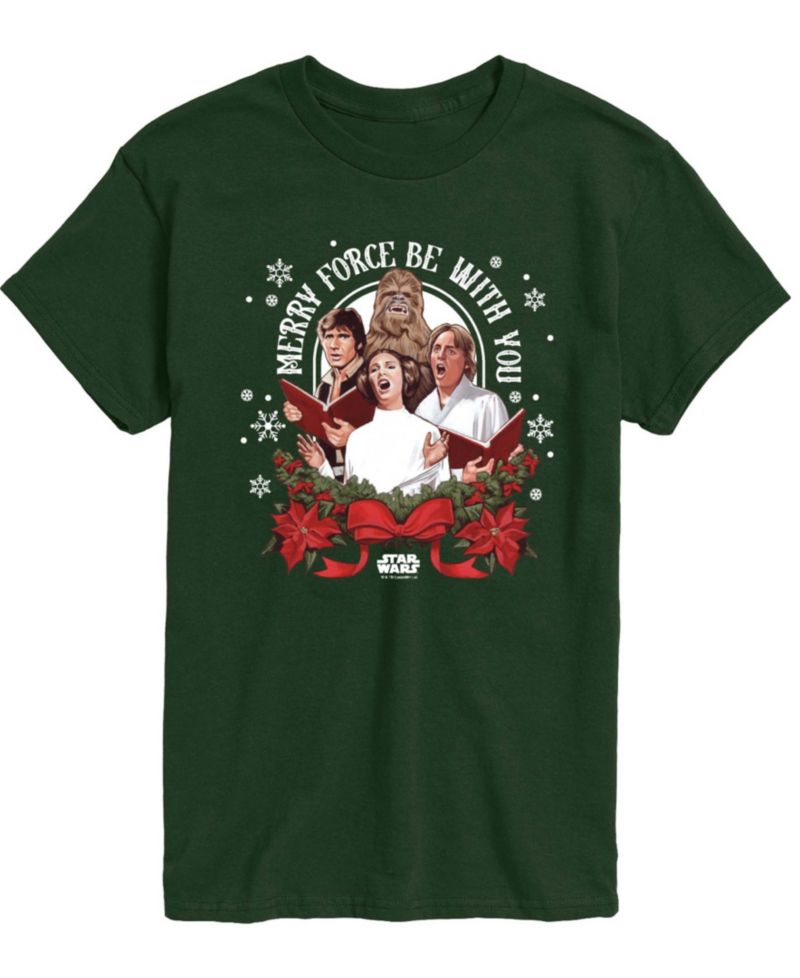 Men's Star Wars Christmas Force Be With You Short-Sleeve Graphic T-Shirt