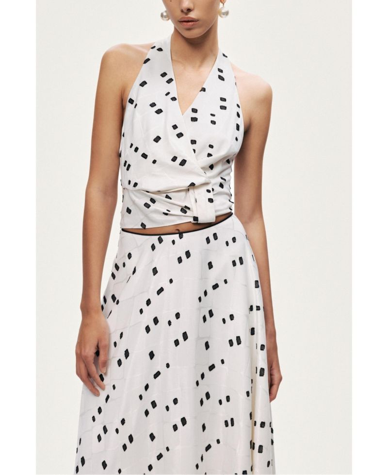 Women's Printed Halter Blouse