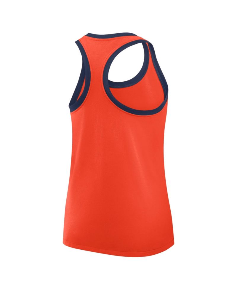 Women's Orange Houston Astros Tri-Blend Dri-FIT Racerback Tank Top