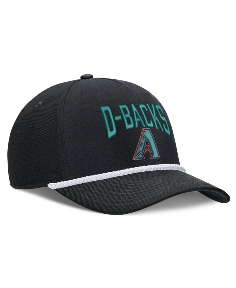 Men's Black Arizona Diamondbacks Cooperstown Rise Adjustable Hat