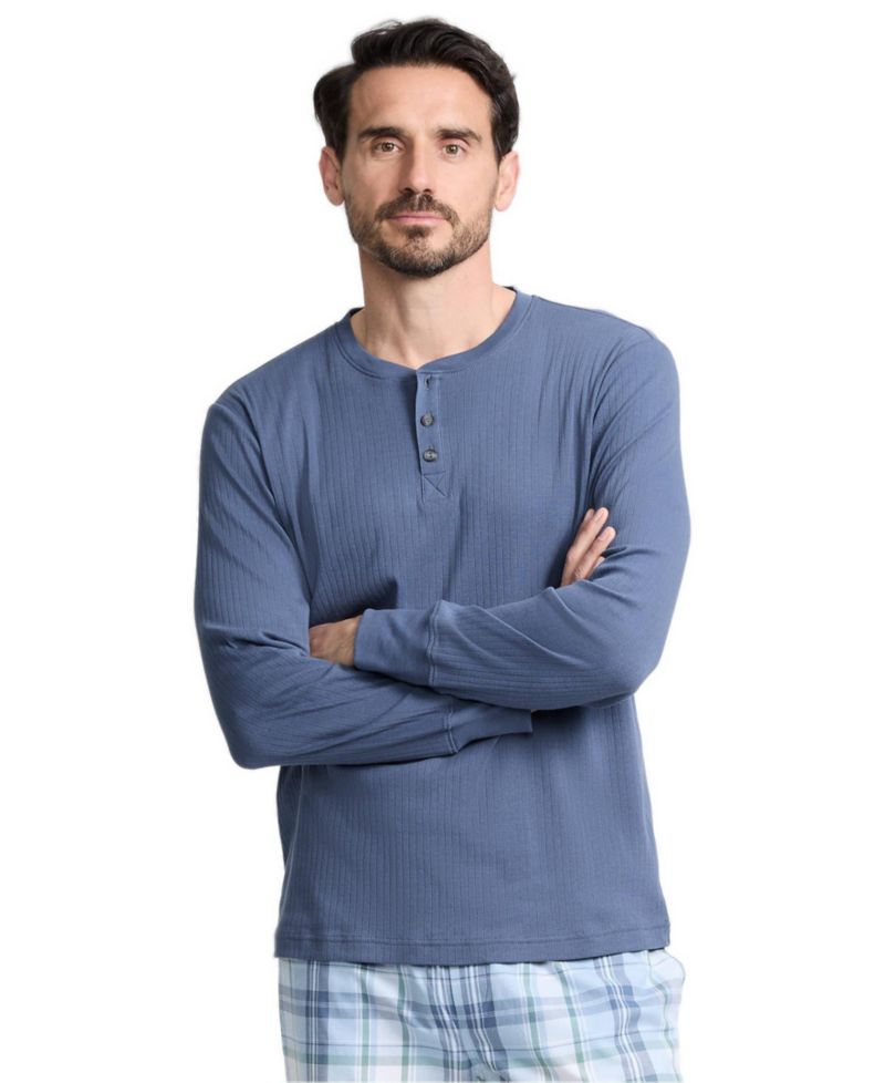 Men's Knit Rib Pajama Henley