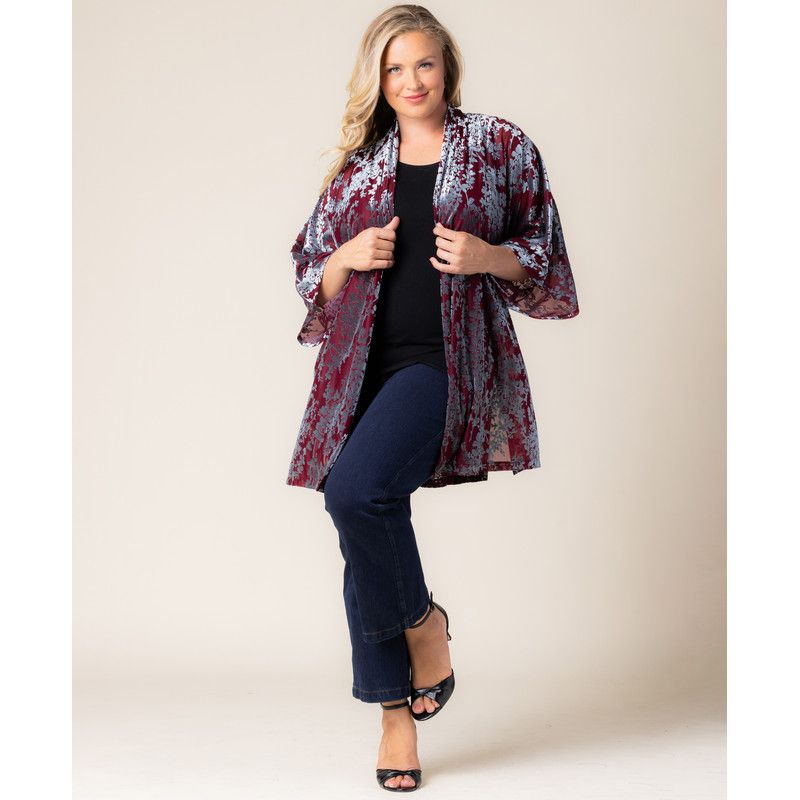 Plus Size Dahlia Velvet Duster Sweater