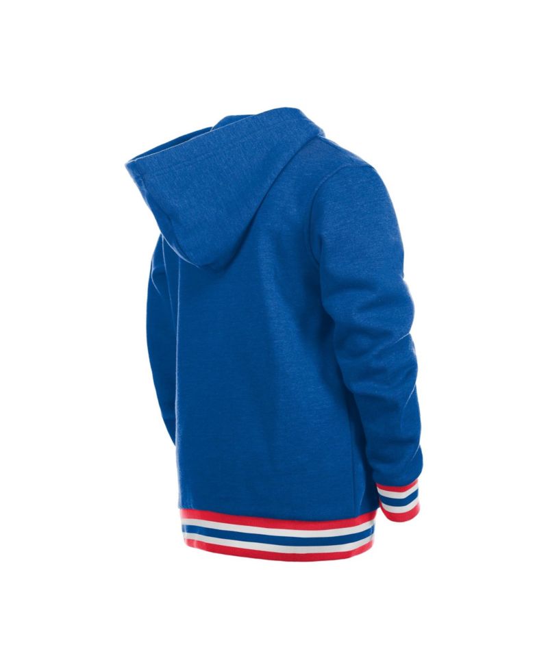 Big Boys and Girls Royal Chicago Cubs Knit Trim Pullover Hoodie